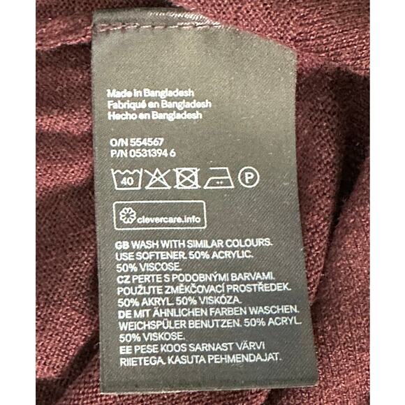 H&M brown long sleeves hi low sweater size XS - Picture 4 of 13